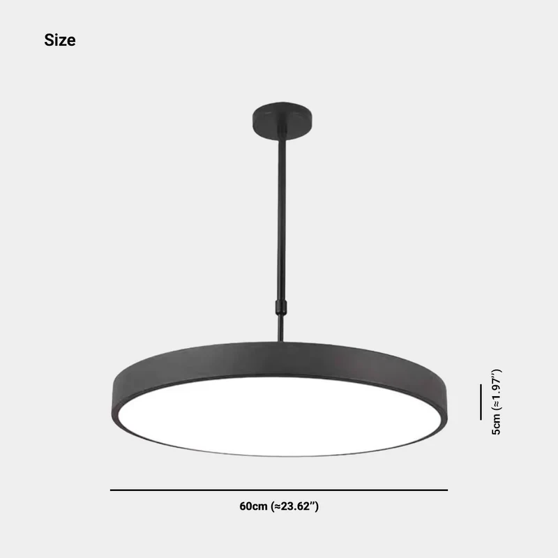 Pendant Light Minimalist Round LED for Office, Black / White
