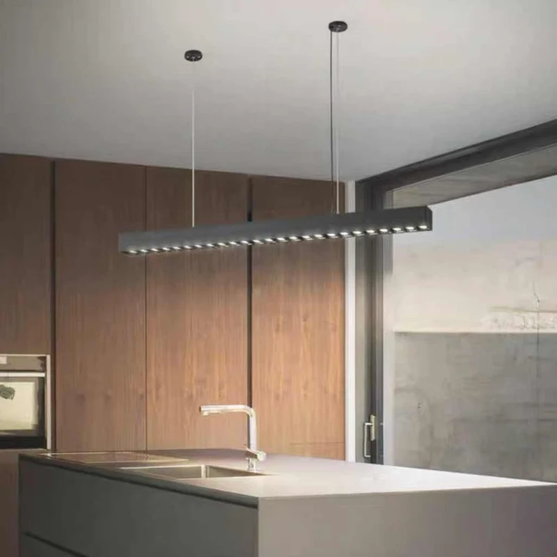 Pendant Light Minimalist Long Strip Linear LED for Office