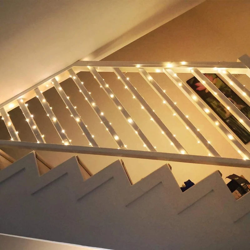 LE 20M LED Lichterkette Draht aus Kupferdraht, 200 LEDs, Wasserdicht IP65, Strombetrieben mit Stecker, Ideale Weihnachtsbeleuchtung für Außen, Innen, Zimmer, Party, Hochzeit Deko usw. Warmweiß