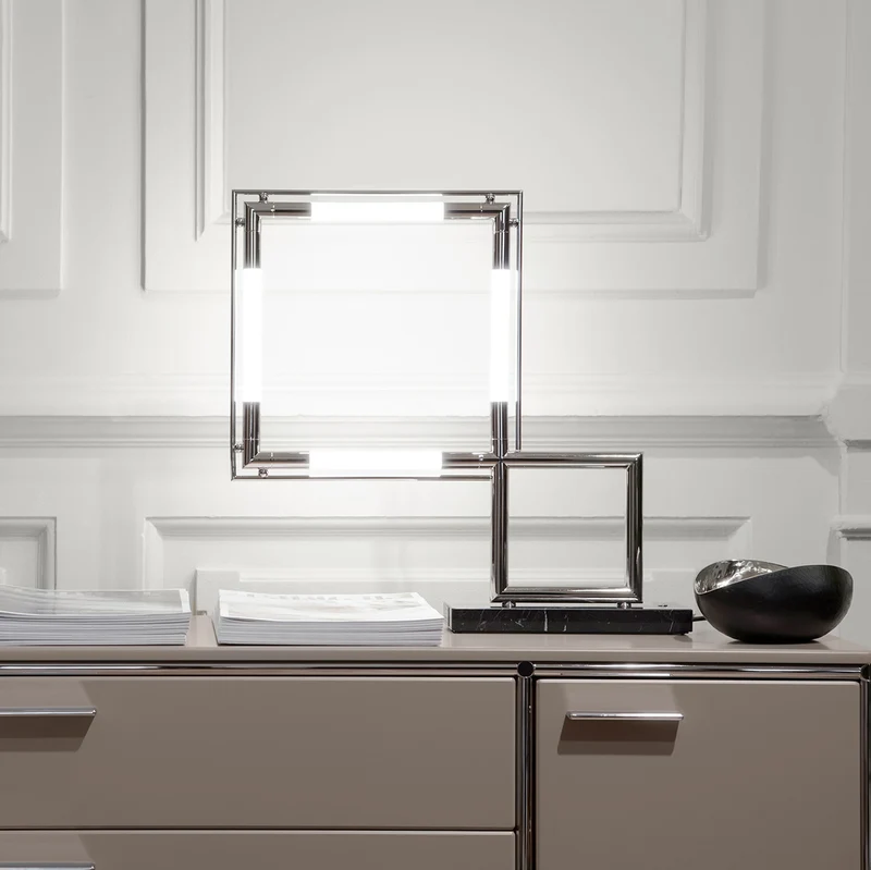 Table Lamp QUADRO by Jacques Adnet for Lumen Center