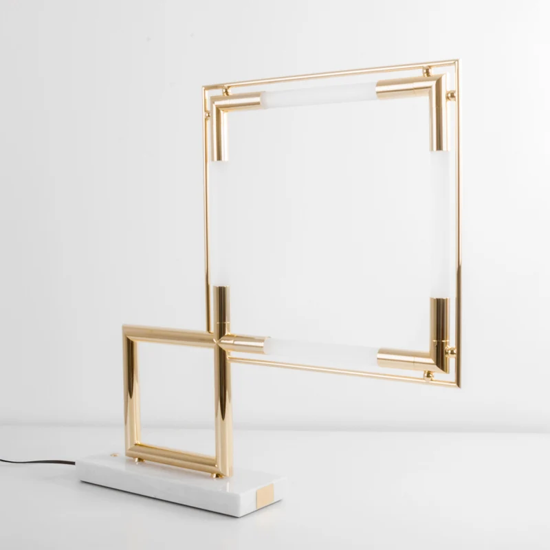 Table Lamp QUADRO by Jacques Adnet for Lumen Center