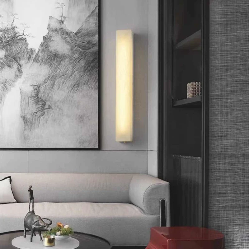 Wall Lamp Vanity Light Marble Cuboid LED