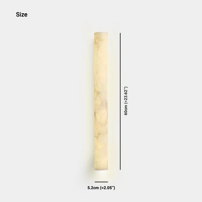 Wall Sconce Light Linear Vertical Marble LED, White
