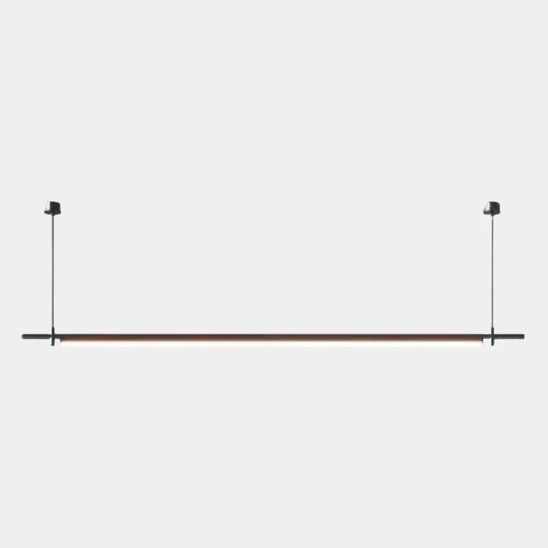 Pendant Light Slim Linear LED with Hanging Rods, Black