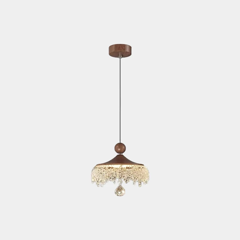 Pendant Light Vintage Wood Grain Acrylic Waterdrop
