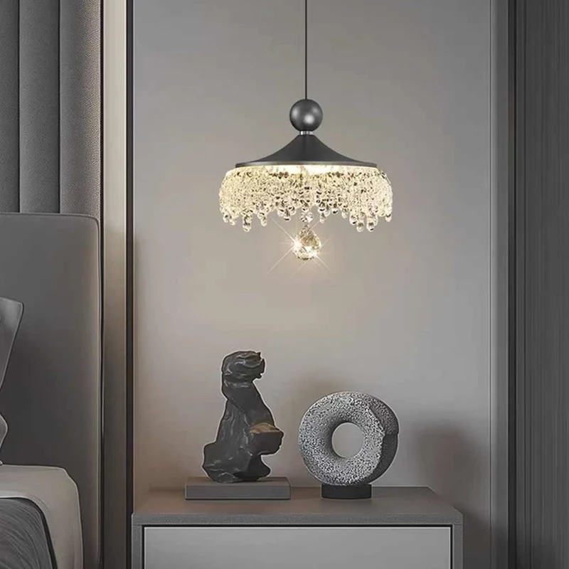 Pendant Light Vintage Wood Grain Acrylic Waterdrop