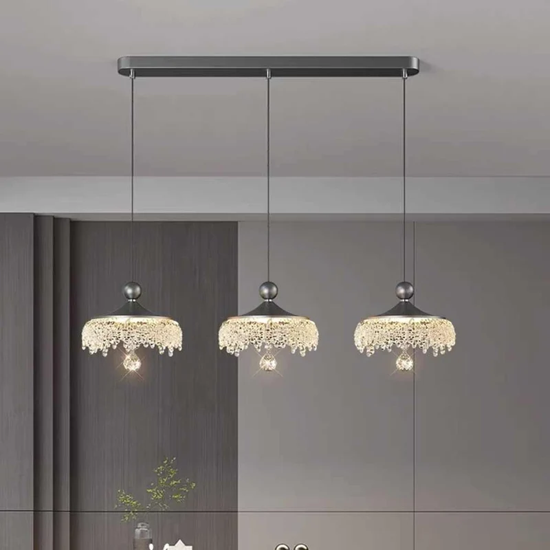 Pendant Light Vintage Wood Grain Acrylic Waterdrop