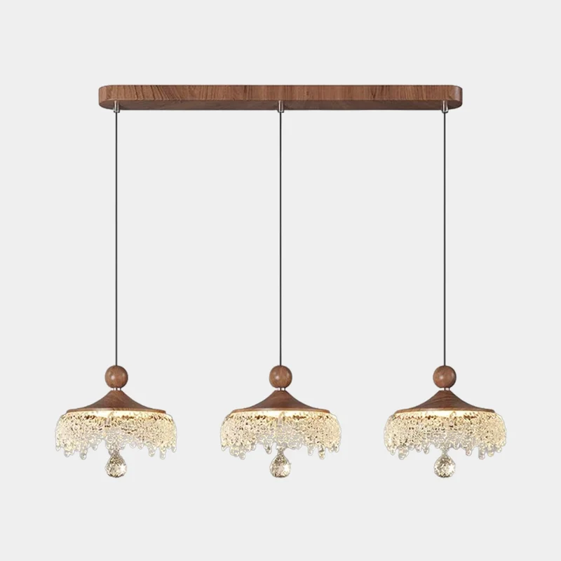 Pendant Light Vintage Wood Grain Acrylic Waterdrop
