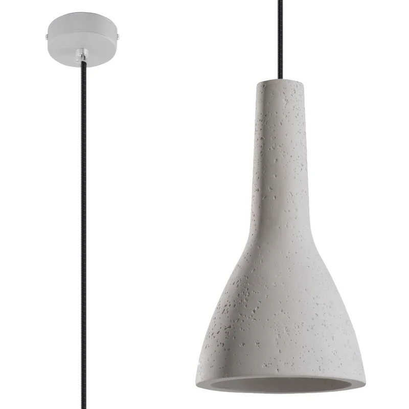 Hängelampe aus grauem Beton im Loft-Stil – Arkemia
