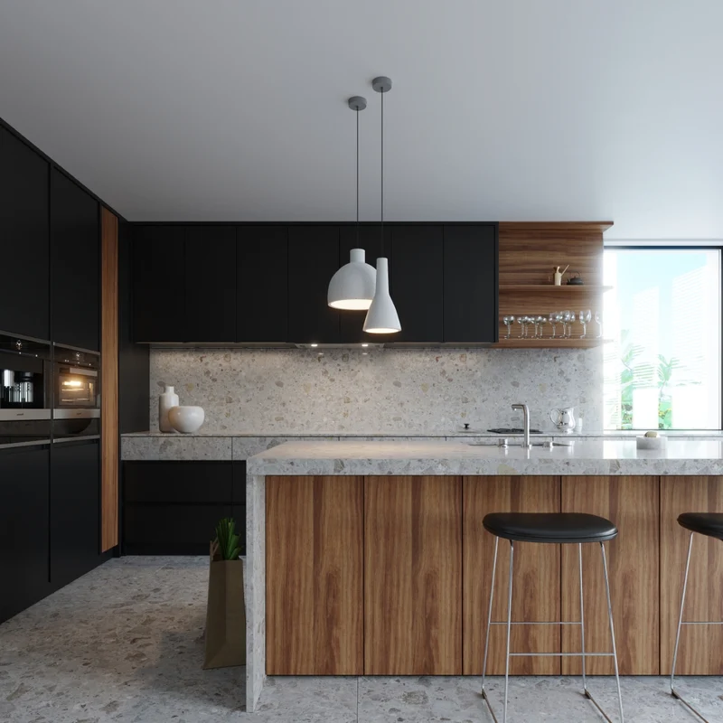Hängelampe aus grauem Beton im Loft-Stil – Arkemia