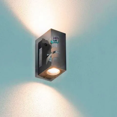 Intelligente LED-Wandleuchte | Tuya / WLAN | San Francisco | Inkl. 2 Leuchtmittel | Schwarz