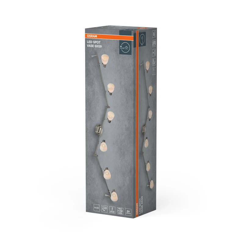 OSRAM LED Spot Vase Deckenleuchte 6xG9 Gebürstetes Nickel