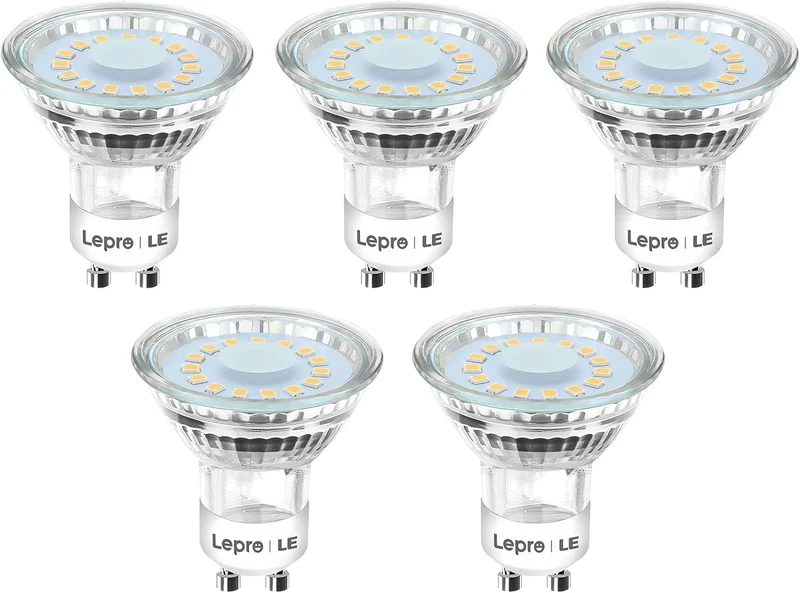 Lepro GU10 LED Lampe, 4W 325 Lumen LED Leuchtmittel ersetzt 50W Halogenlampen, 5000 Kelvin Kaltweiss, 110°Strahlwinkel Reflektorlampen, 10 Stück