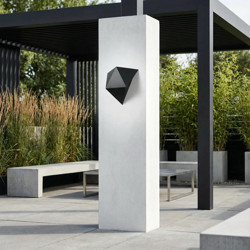 Moderne schwarze Wandleuchte – Noxerio