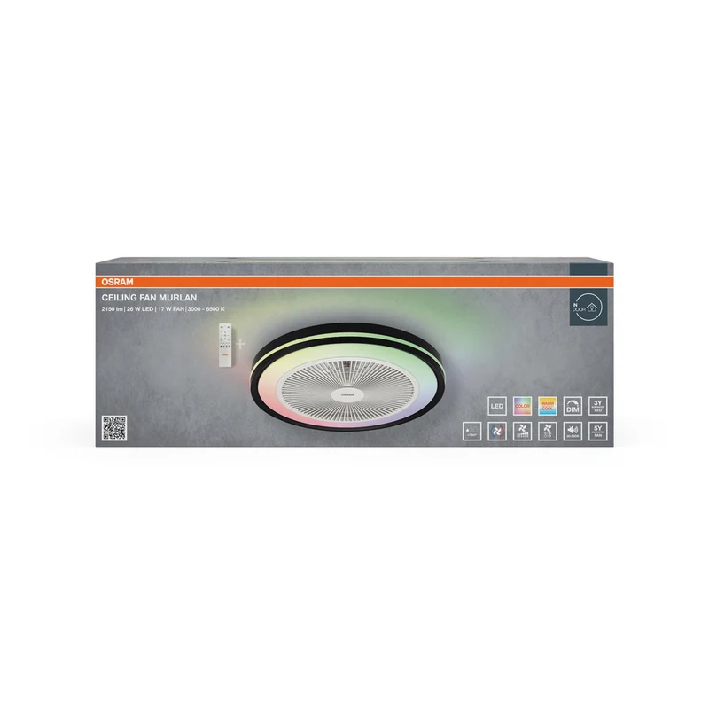 OSRAM LED Deckenventilator Murlan 490mm 43W CCT RGB
