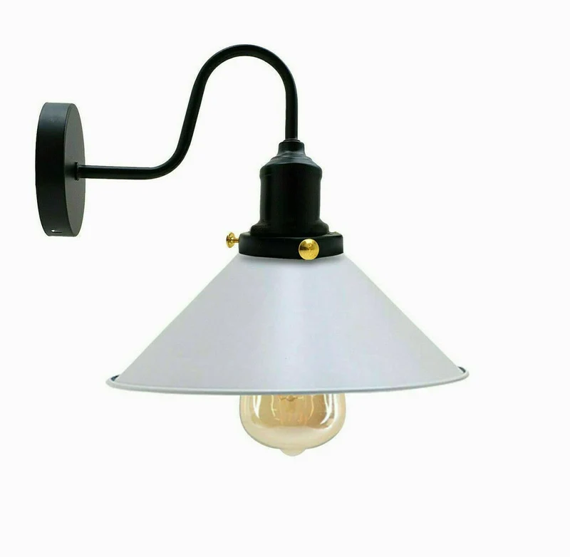 Vintage Konische Wandleuchte | Landhaus Schwanenhals Wandstrahler E27~4027