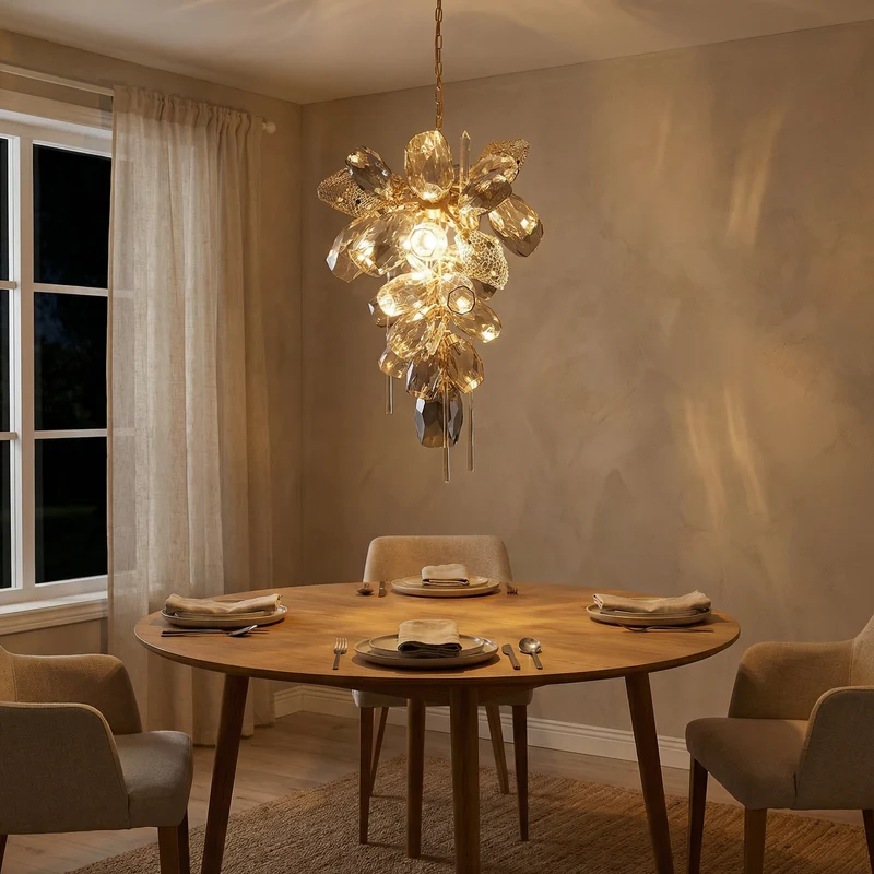 Moderne Glaspendelluchte für das Wohnzimmer – Celestine