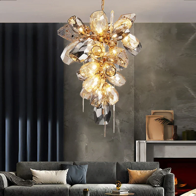 Moderne Glaspendelluchte für das Wohnzimmer – Celestine