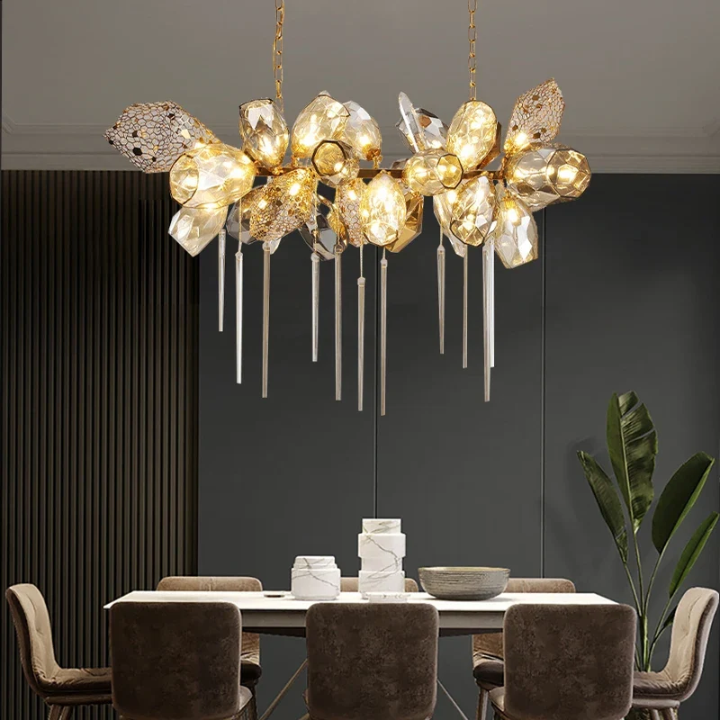 Moderne Glaspendelluchte für das Wohnzimmer – Celestine