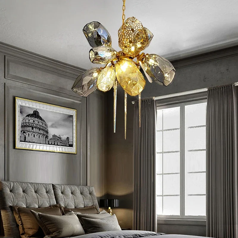Moderne Glaspendelluchte für das Wohnzimmer – Celestine