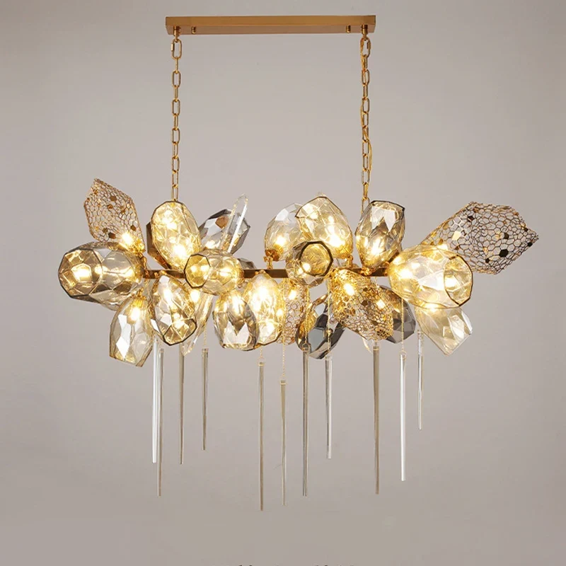 Moderne Glaspendelluchte für das Wohnzimmer – Celestine