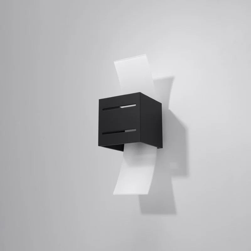 Moderne schwarze Wandleuchte für das Wohnzimmer – Modell Orphéon