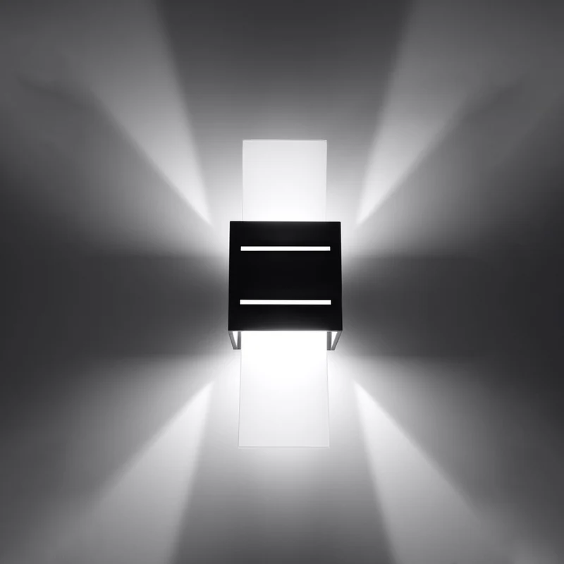 Moderne schwarze Wandleuchte für das Wohnzimmer – Modell Orphéon