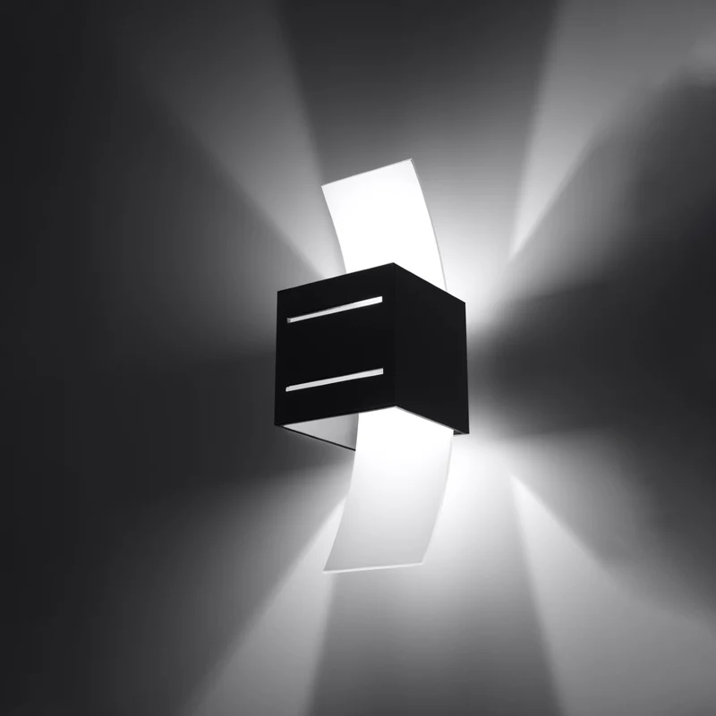 Moderne schwarze Wandleuchte für das Wohnzimmer – Modell Orphéon