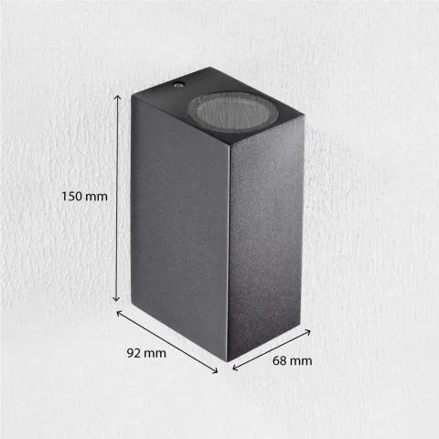 Intelligente LED-Wandleuchte | Zigbee | San Francisco | Inkl. 2 Leuchtmittel | Hue-kompatibel | Schwarz