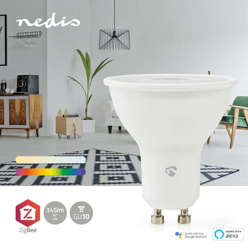 Intelligente LED-Wandleuchte | Zigbee | Santa Barbara | Inkl. 2 Leuchtmittel | Hue-kompatibel | Schwarz