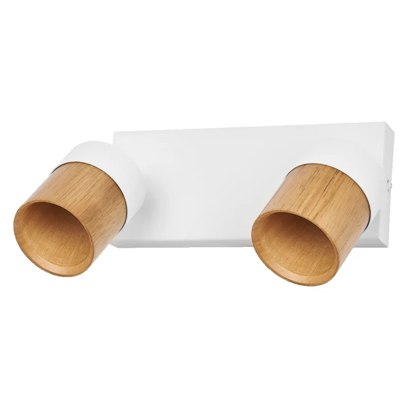 OSRAM LED Spot Half Wood Line Deckenleuchte 2xGU10 Weiß und Holzdekor