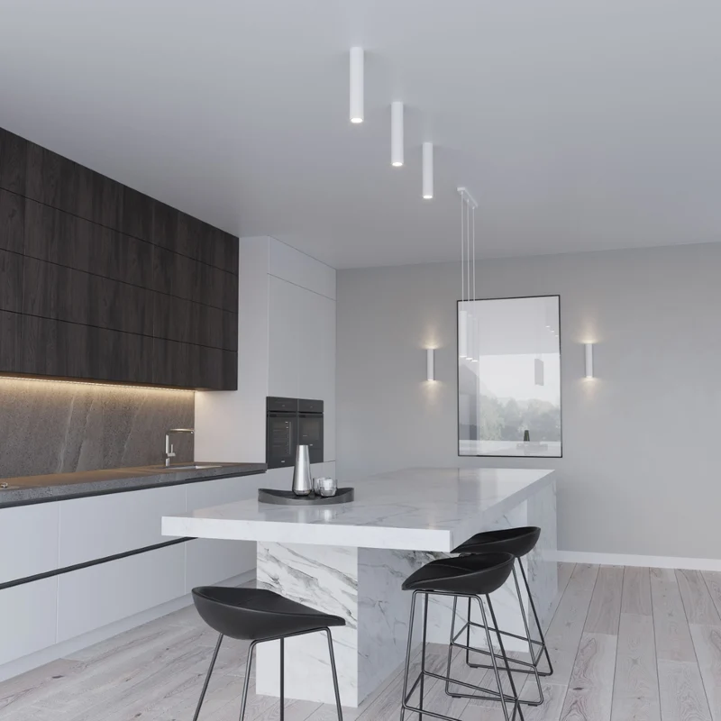 Moderne weiße Wandleuchte aus Metall – Ardanis