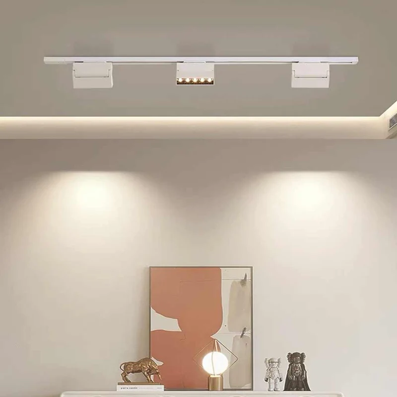 Adjustable Linear LED Track Ceiling Light with Spotlights