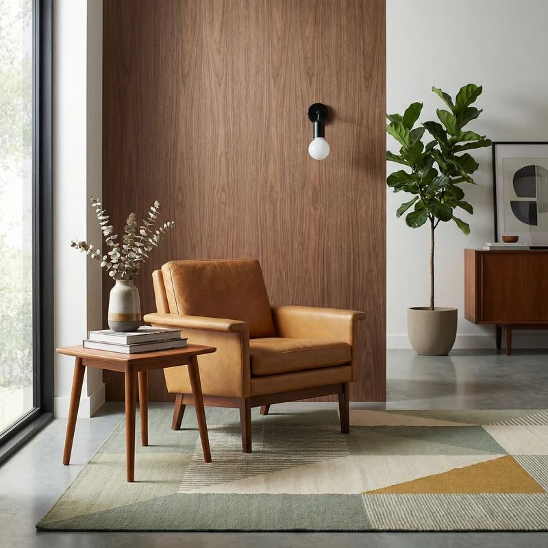 Industrielle schwarze Wandleuchte für das Wohnzimmer – Varello
