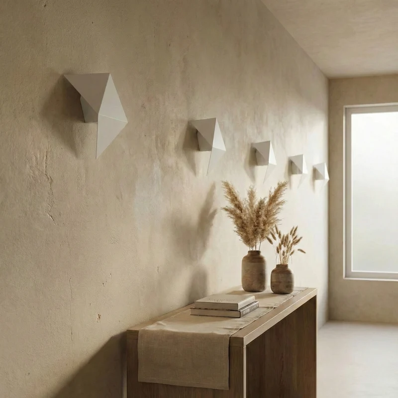 Wandleuchte modernes weißes Stahl-Wohnzimmer - Modell Asterion