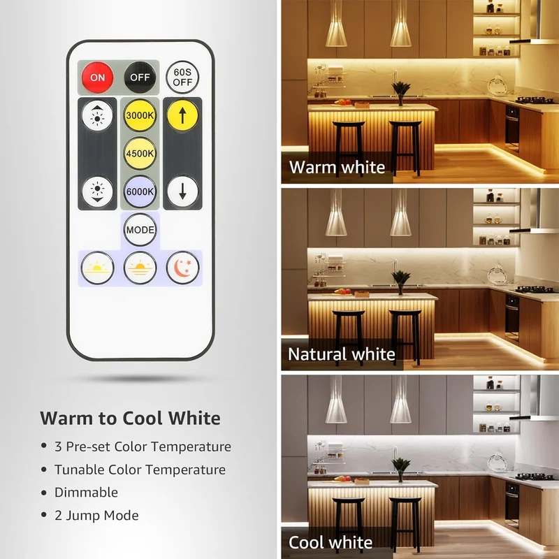 Lepro LED Strip Dimmbar 10M, LED Streifen 600 LEDs Warmweiss bis Kaltweiss, Weiß Band Lichterkette, Lichtleiste, Superhell Warmweiß Kaltweiss DIY Lichtband Leiste, Kette Stripes für Küche Deko
