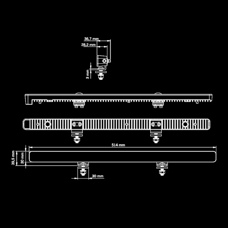 Strands Nuuk E-Line Low Profile LED-Lichtleiste / 20"