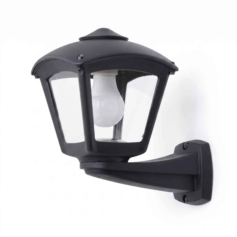 Vintage Außenwandleuchte IP55 Schwarz E27 Gartenleuchte~3830