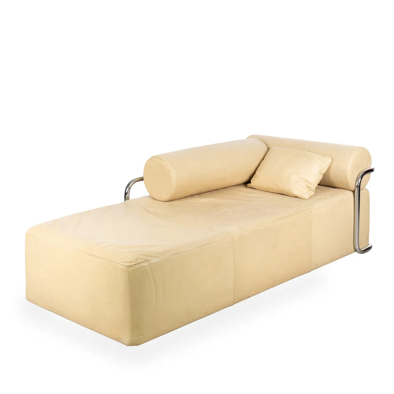 1930er Bauhaus Sofa mit Stahlrohrrahmen und Lederpolsterung
