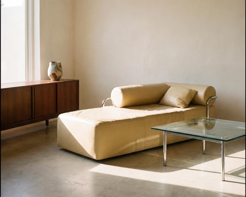 1930er Bauhaus Sofa mit Stahlrohrrahmen und Lederpolsterung