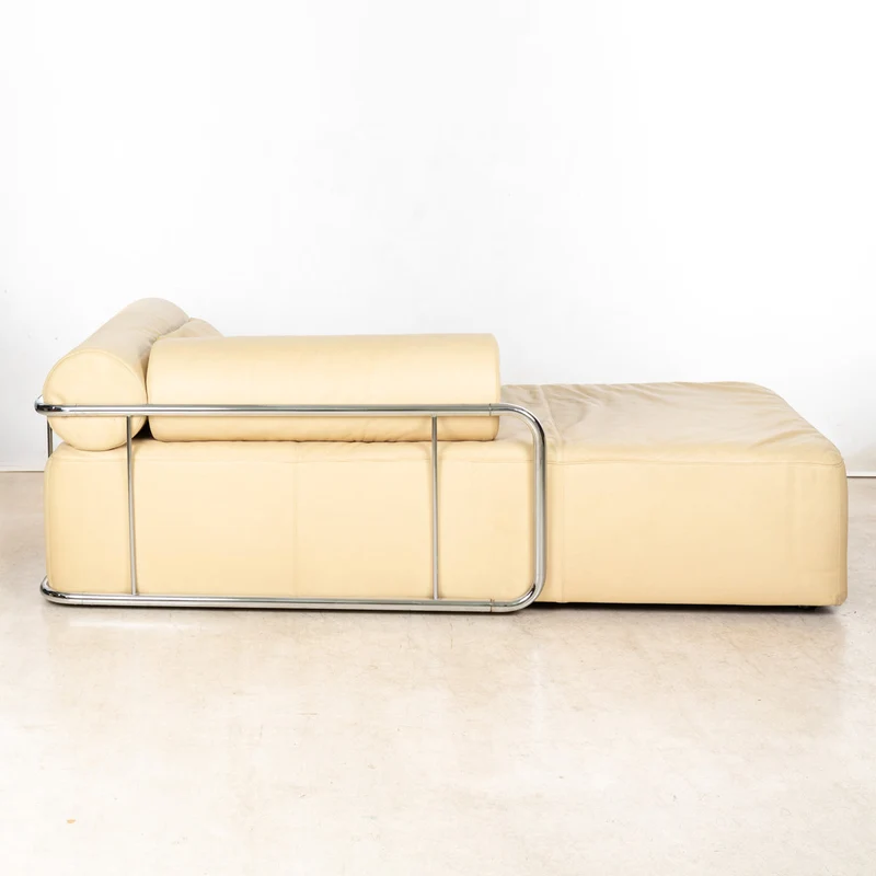 1930er Bauhaus Sofa mit Stahlrohrrahmen und Lederpolsterung