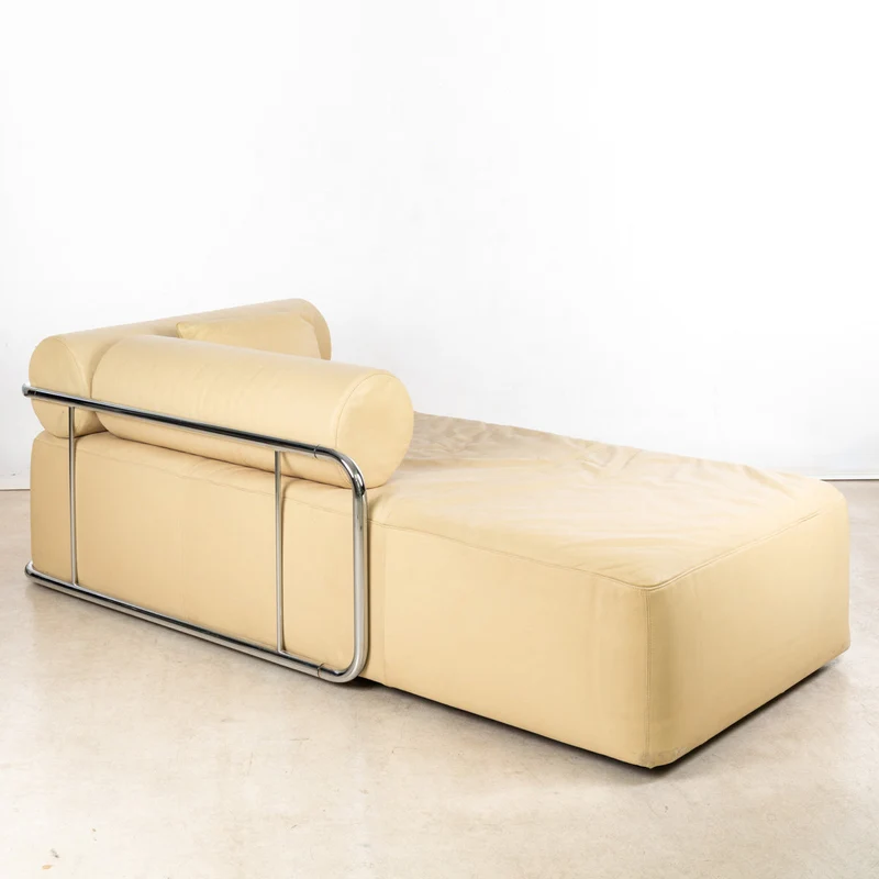 1930er Bauhaus Sofa mit Stahlrohrrahmen und Lederpolsterung