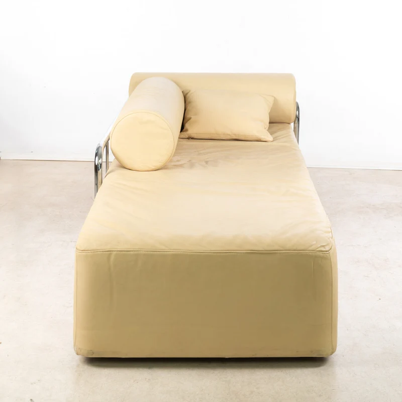 1930er Bauhaus Sofa mit Stahlrohrrahmen und Lederpolsterung
