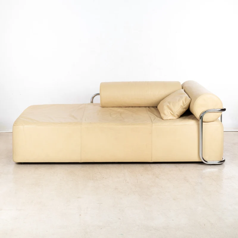 1930er Bauhaus Sofa mit Stahlrohrrahmen und Lederpolsterung