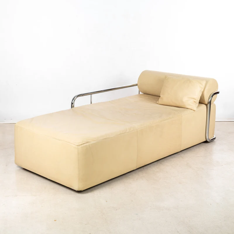 1930er Bauhaus Sofa mit Stahlrohrrahmen und Lederpolsterung