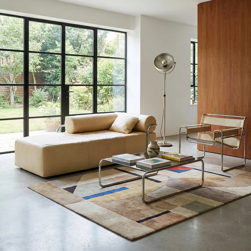 1930er Bauhaus Sofa mit Stahlrohrrahmen und Lederpolsterung