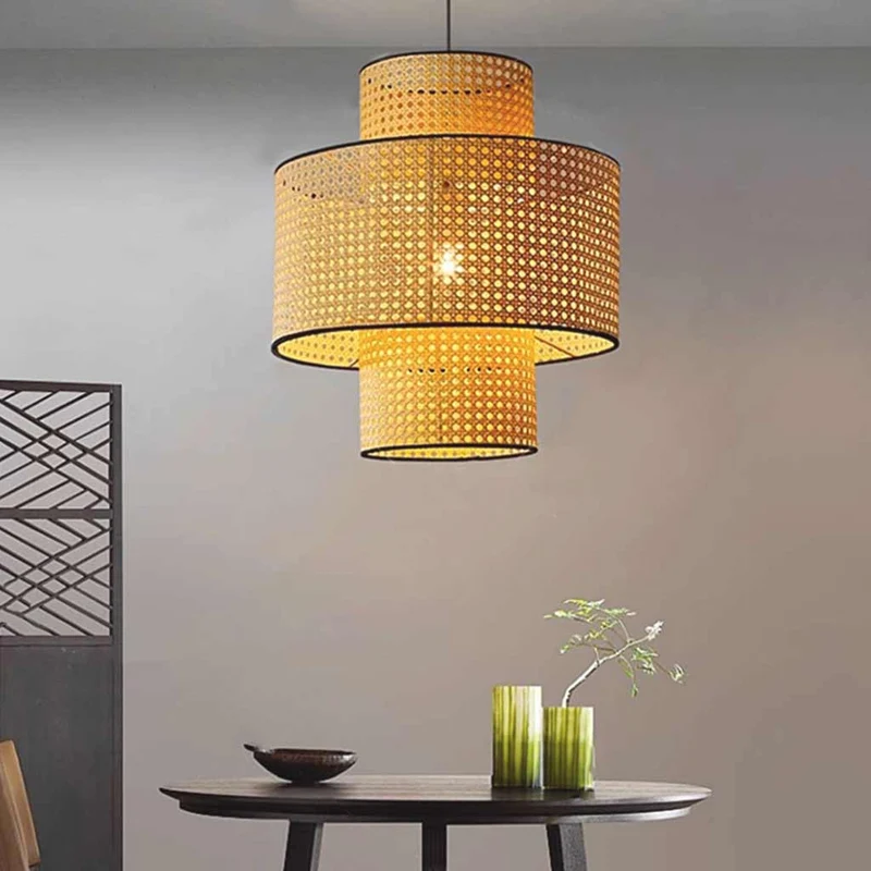 Pendant Light Japandi Woven Rattan Wicker