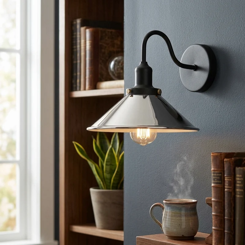 LEDSone Design Wandleuchte Metall | Schwanenhals Retro Wandstrahler~4029