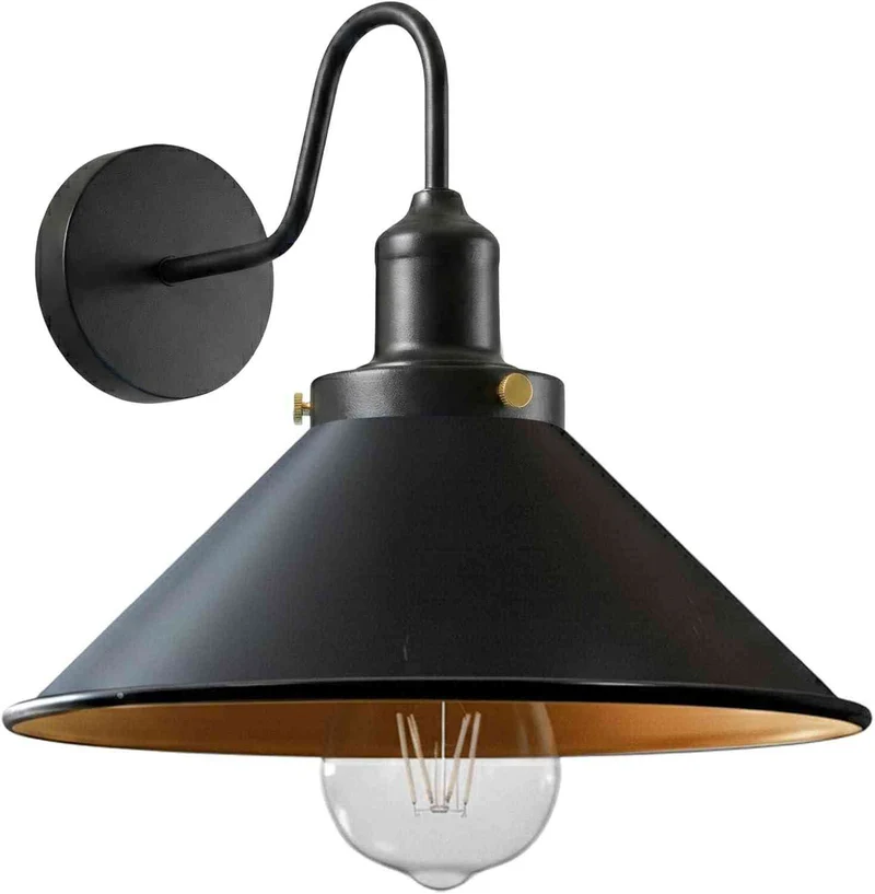 LEDSone Design Wandleuchte Metall | Schwanenhals Retro Wandstrahler~4029