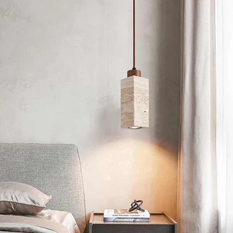 Pendant Light Wabi Sabi Japandi Yellow Stone